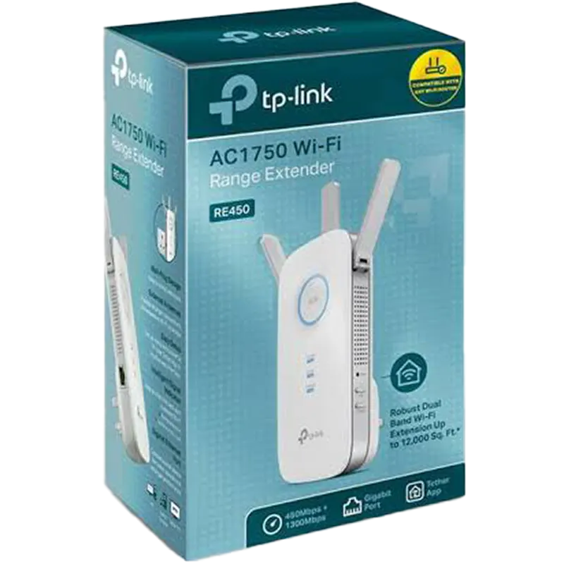 TP-LINK MESH  WIFI EXTENDER AC1750 DUAL BAND RE450 Mascom International.webp